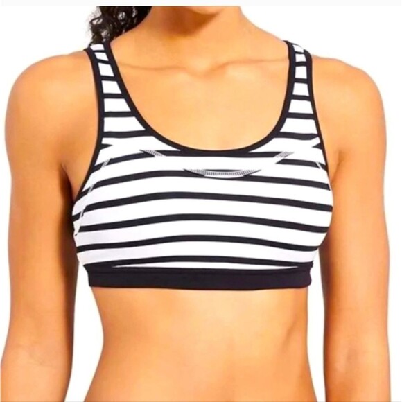 Athleta Triple Dare Sports Bra Black White Rriple XXS - Picture 6 of 9